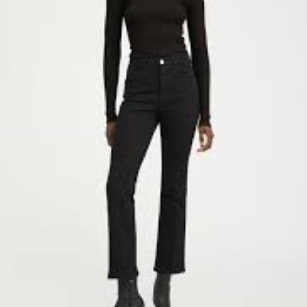 SPRWMN - ELLA ANKLE FLARE DENIM - Black - Size 28